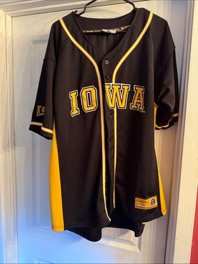 Iowa Black & Gold Kids Baseball Jersey